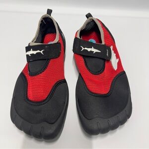 NEWTZ Rubber Sole Water Shoe 10" length red black and silver